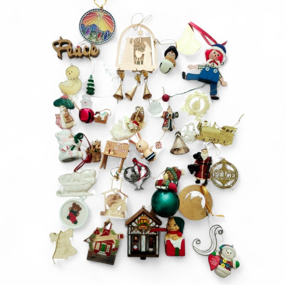 Vintage Holiday Ornament Mix Lot